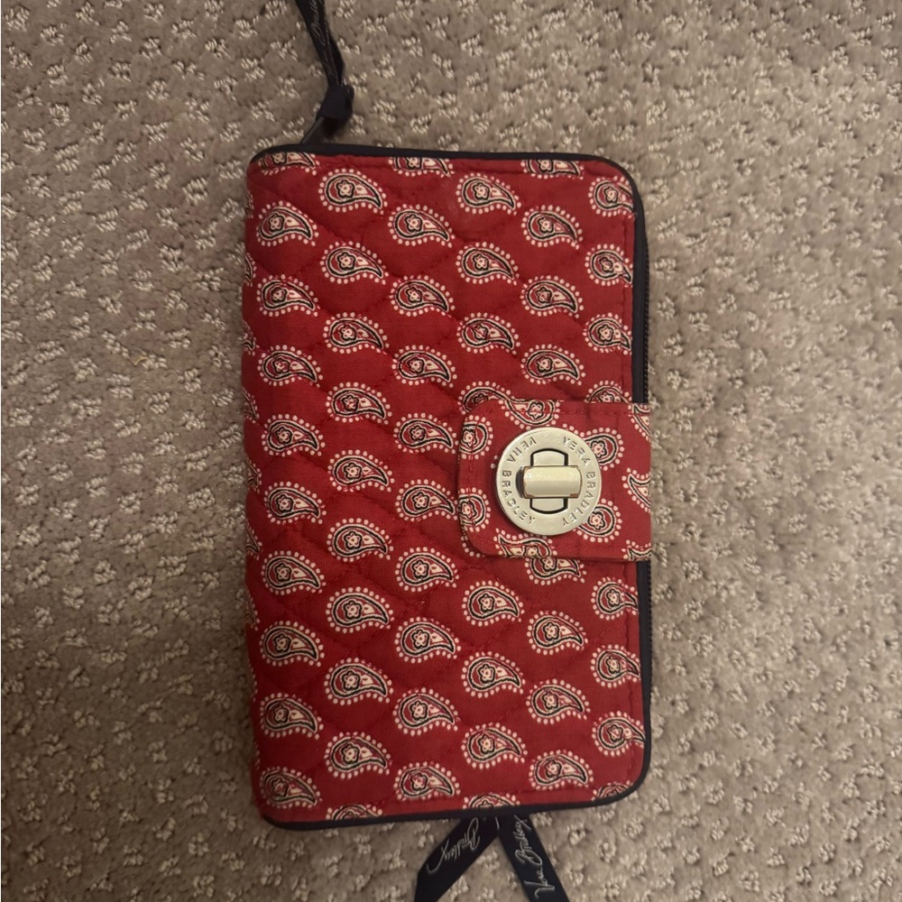 Red patterned Vera Bradley wallet